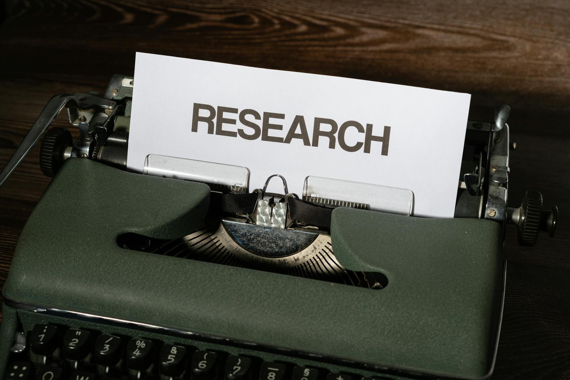 paper on a vintage typewriter
