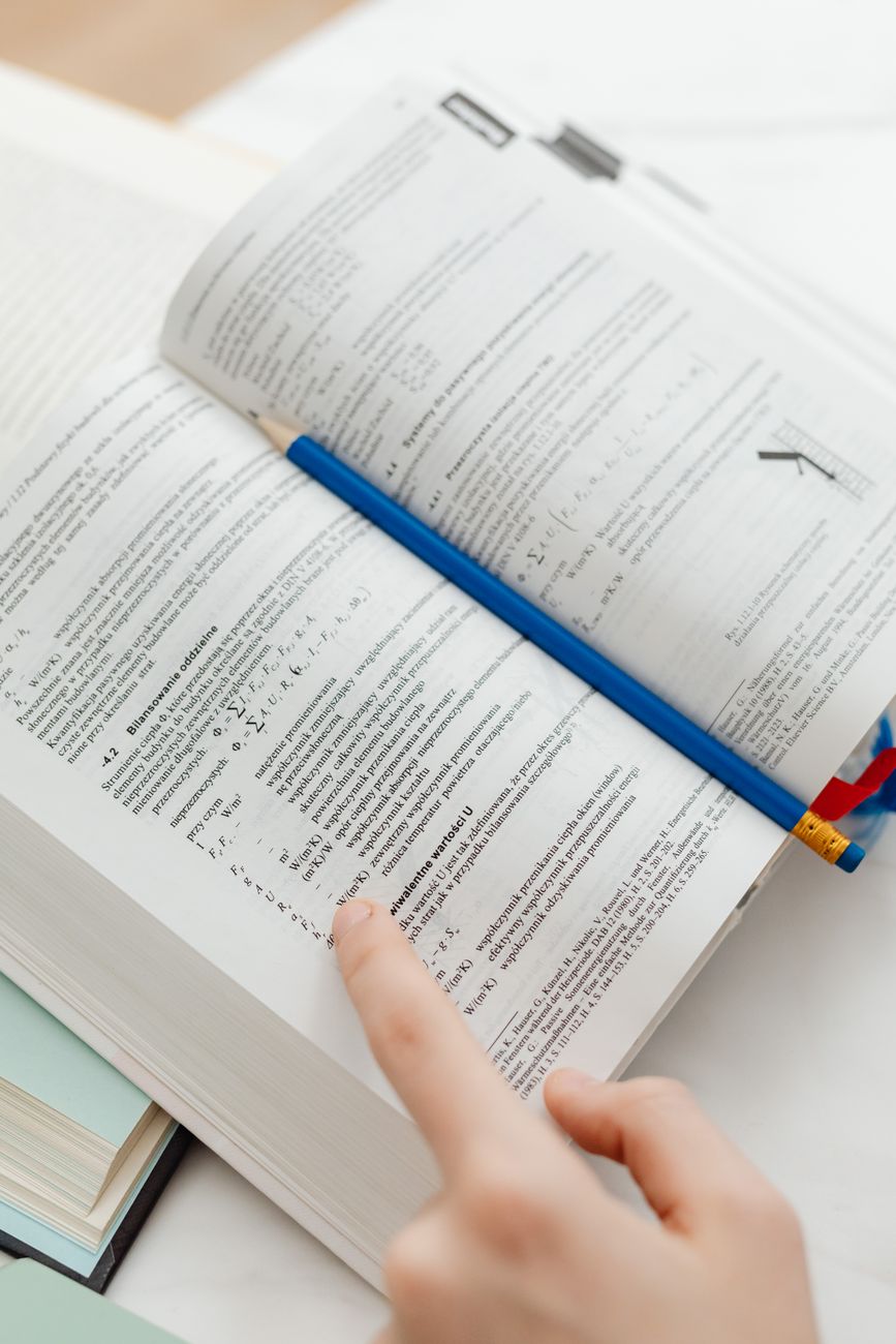 a person using a book